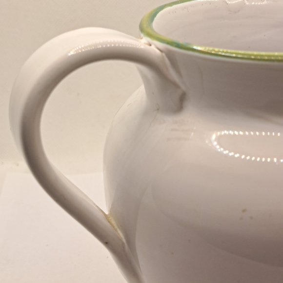 Vintage pitcher Italian pottery fruit jug made in Italy hand painted redware pot - Picture 4 of 6